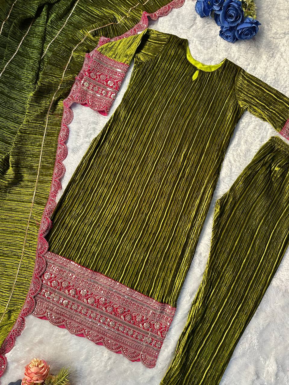 Editorial Jewel-Tone Plush Silk Ensemble